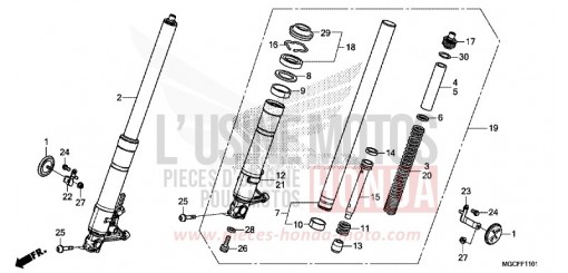 FRONT FORK (CB1100NA/NAD) CB1100NAK de 2019